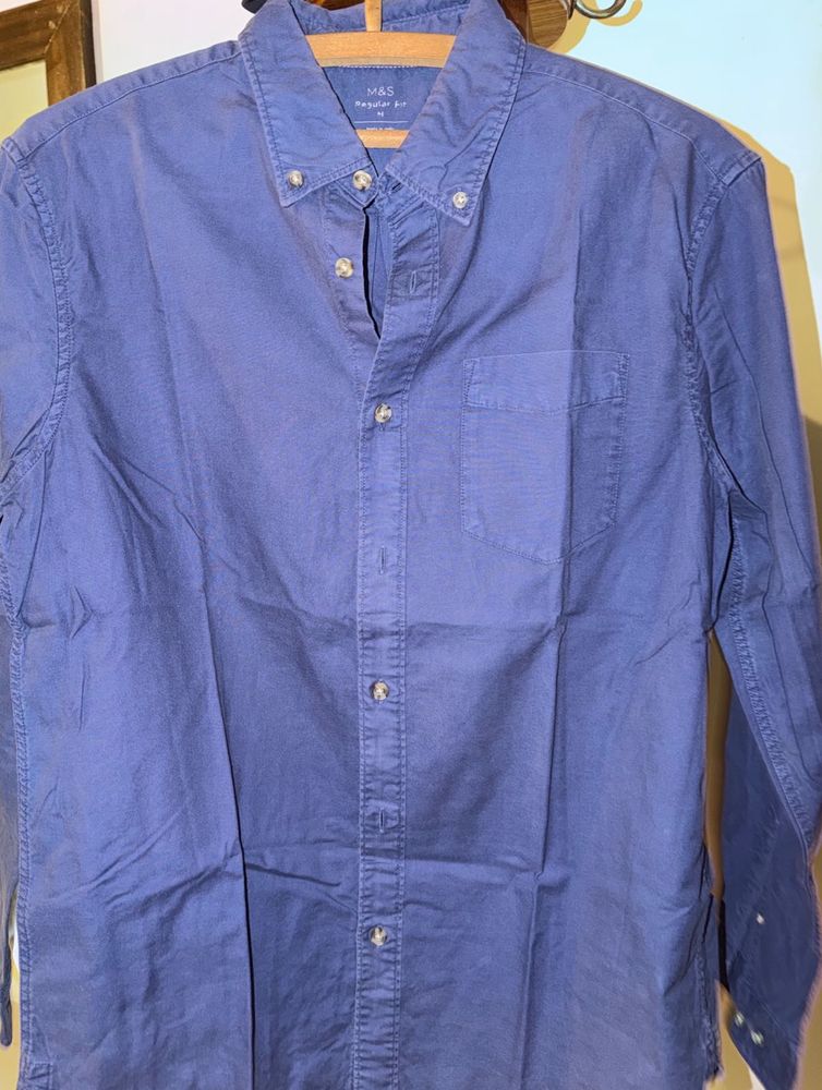 Men's Blue Button-Down Shirt