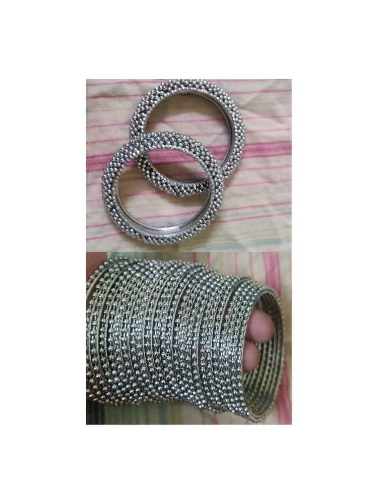 Oxidised Bangle Set