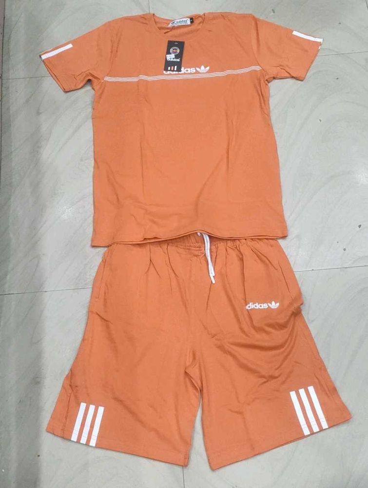 Adidas Orange T-Shirt &amp; Shorts Set