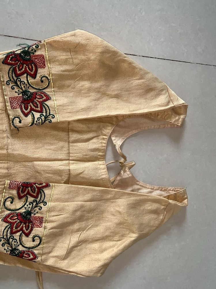 Embroidered Gold Blouse