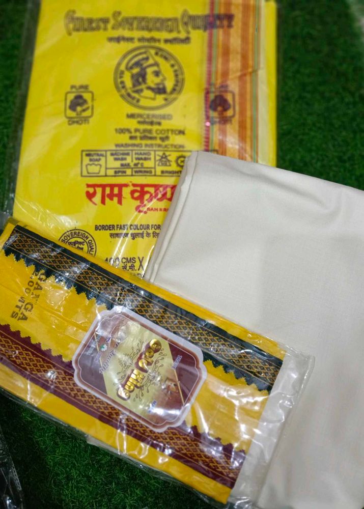 Unstitched kurta pajama +dhoti kurt