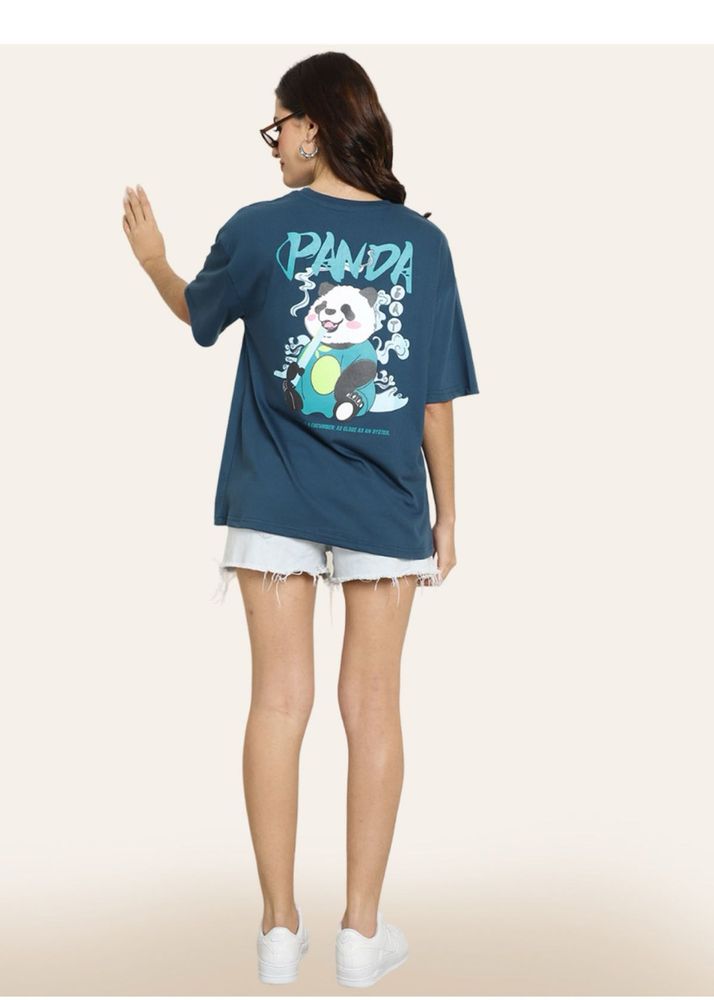 Blue Dabbing Bear Graphic Tee