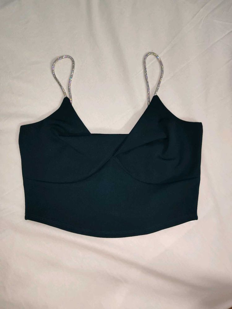 Outryt by Azorte Strappy Cropped Bralette Top