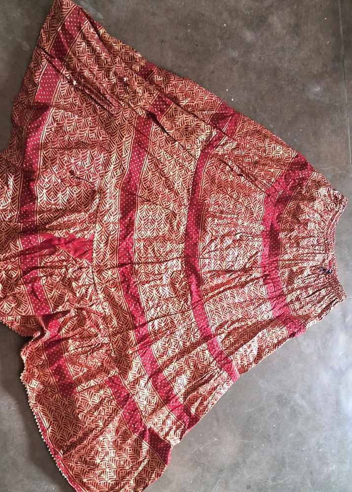 Red Ethnic Skirt