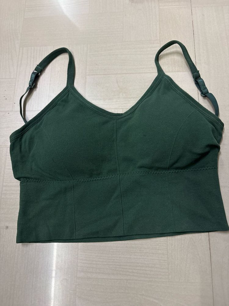 Comfortable Green Sports Bra