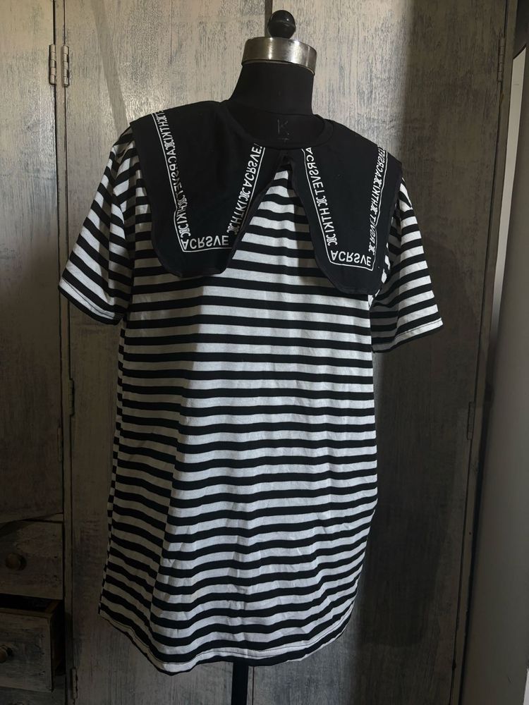Striped Sailor Collar Top