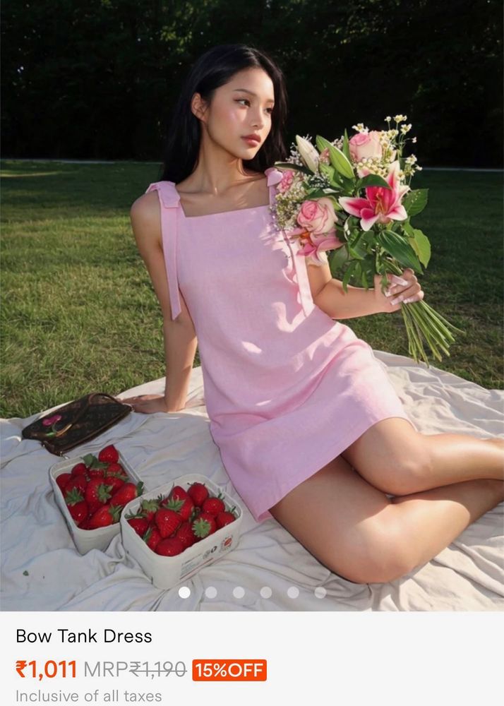 Savana Pink Tie-Strap Dress