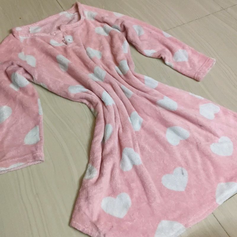 Soft pink fur Night Gown🍭