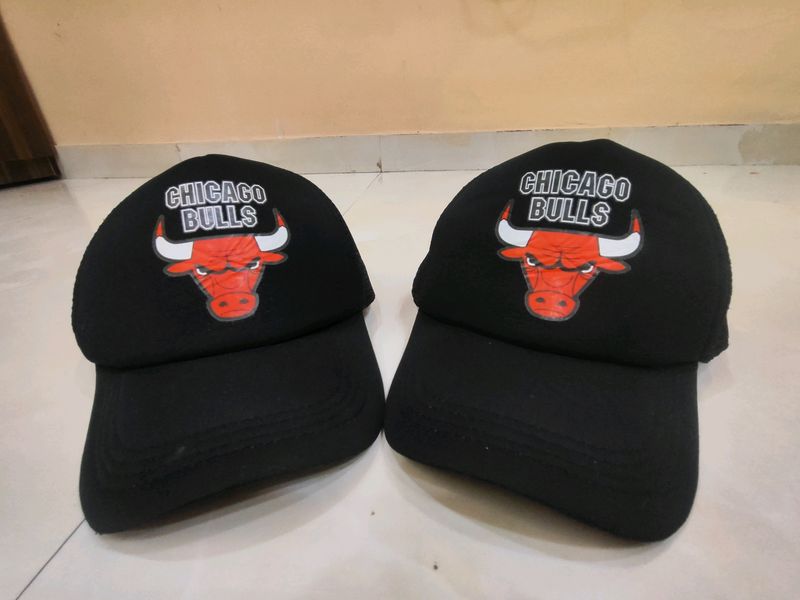Two Chicago Bulls Caps