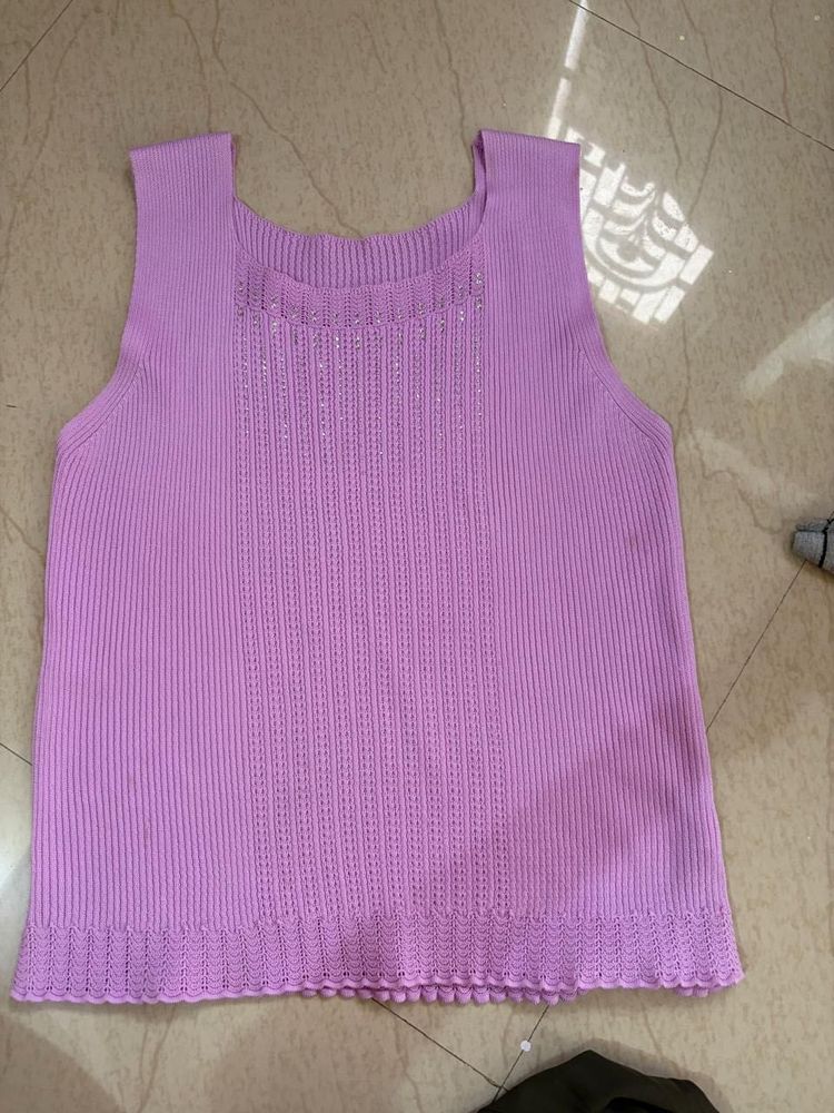 Chic Lavender Knit Tank Top
