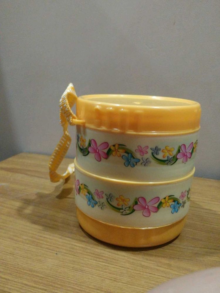 Vintage Floral Stackable Tiffin Box
