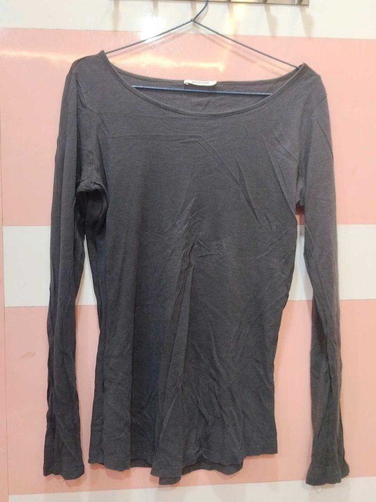 Grey Long Sleeve Top