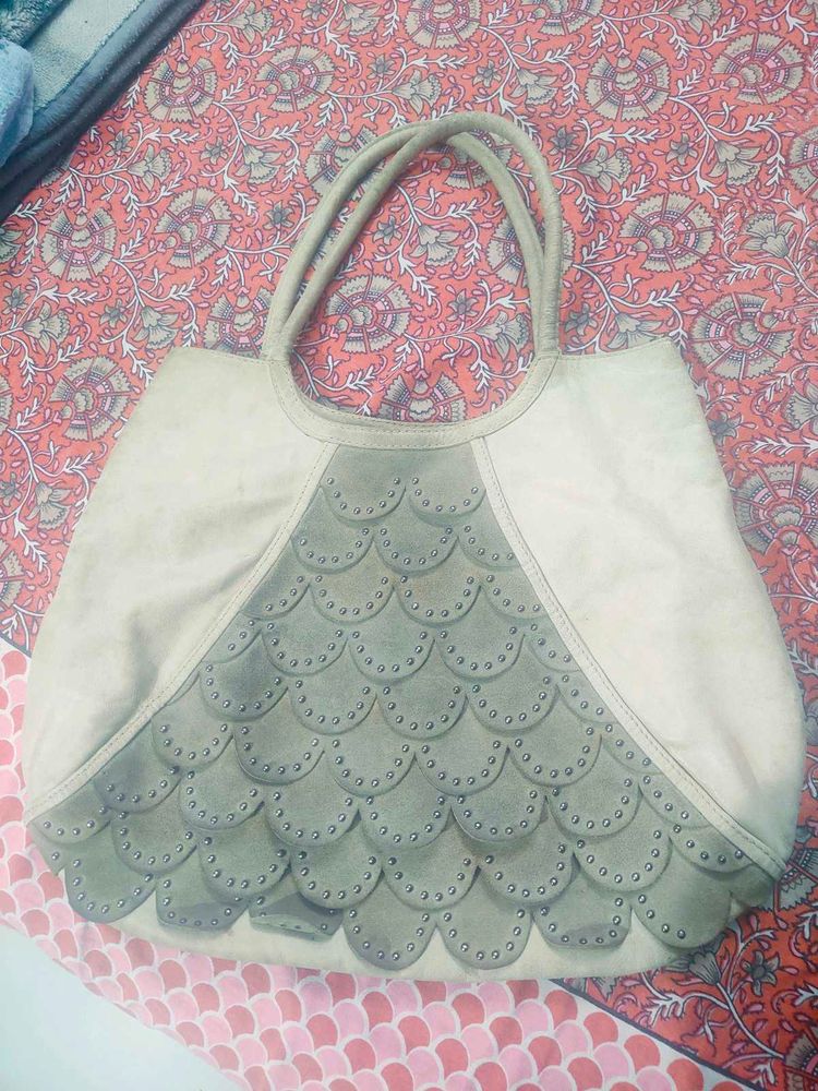 Pure leather Unique Scale-Pattern Tote Bag