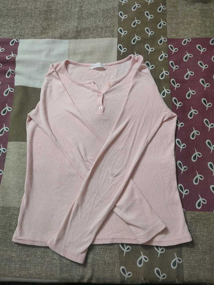 Pink Long Sleeve Top