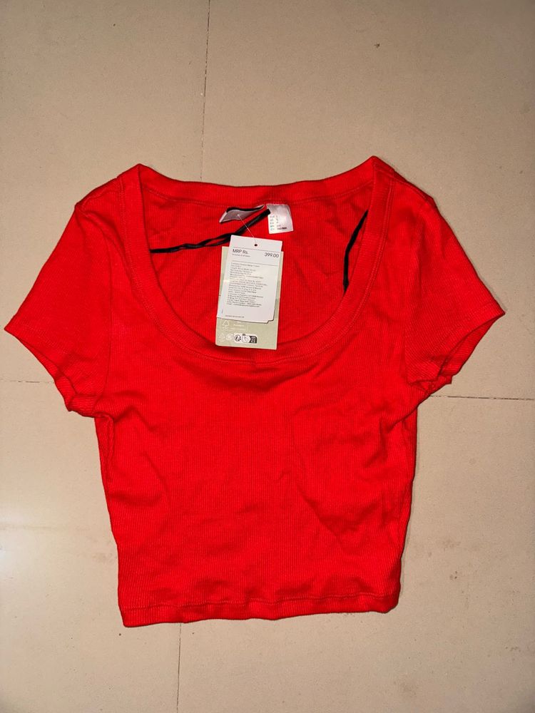 Cropped Ribbed Tshirt