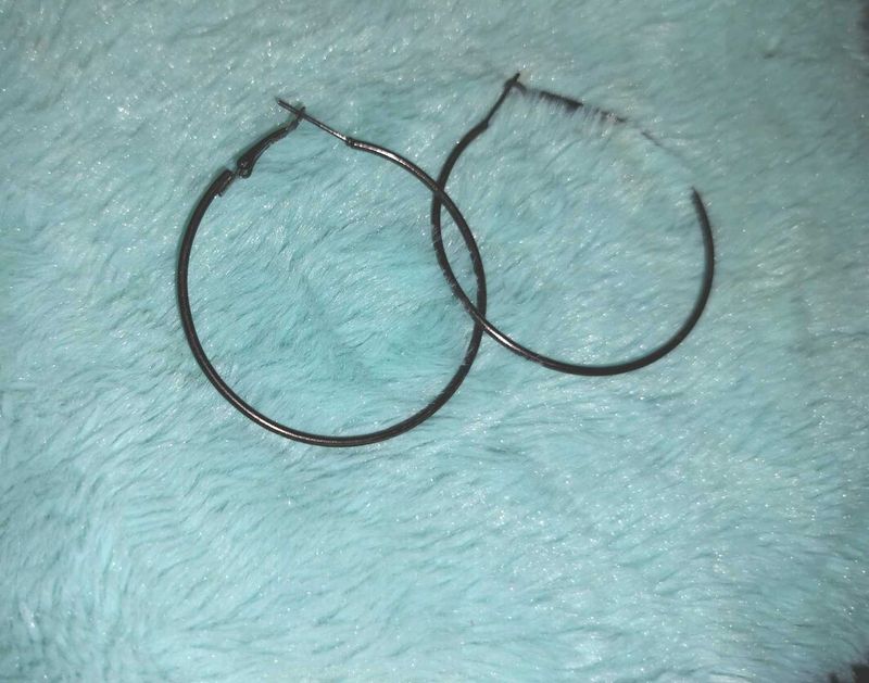 Black Hoop Earrings
