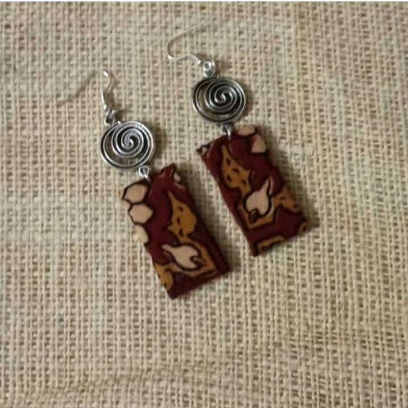 Boho Fabric Drop Earrings