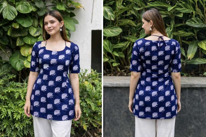 customized short kurtis Printed