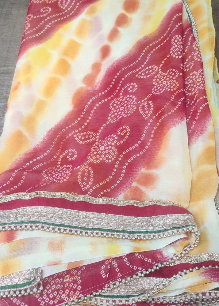 Vibrant Bandhani Print Saree