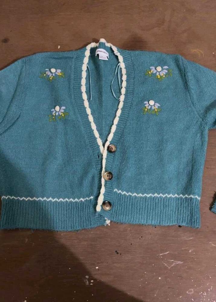 Floral Embroidered Cardigan