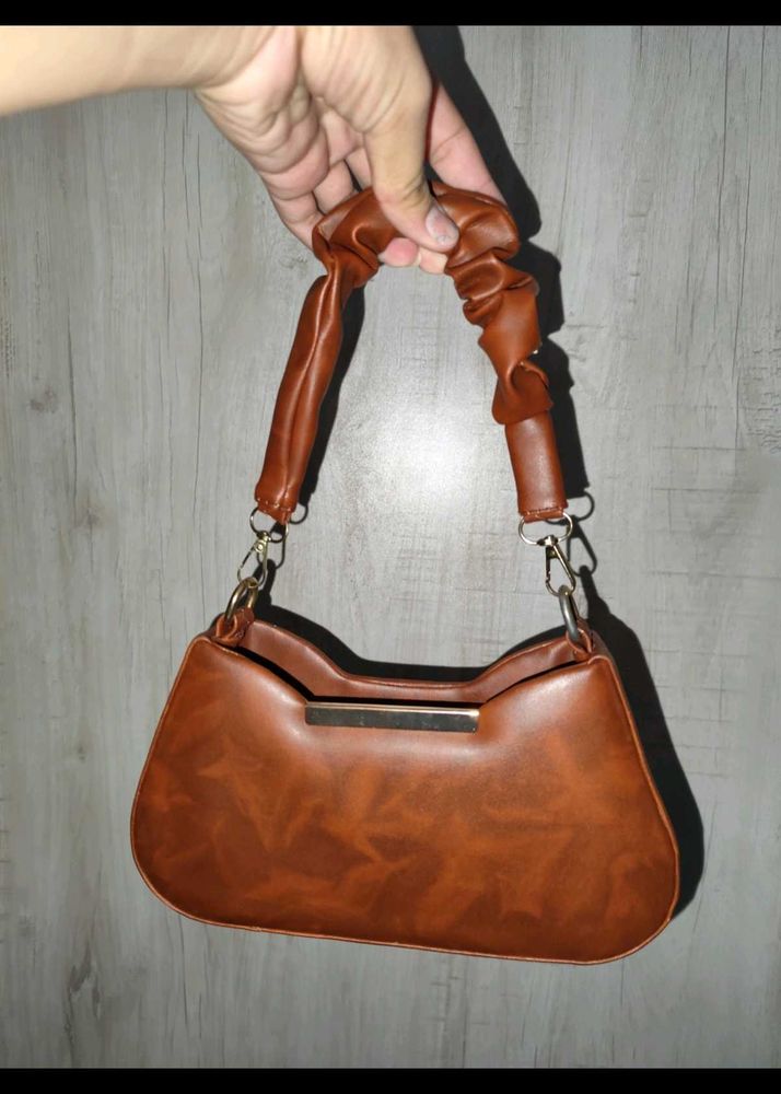 Stylish Ruched Handle Shoulder Bag