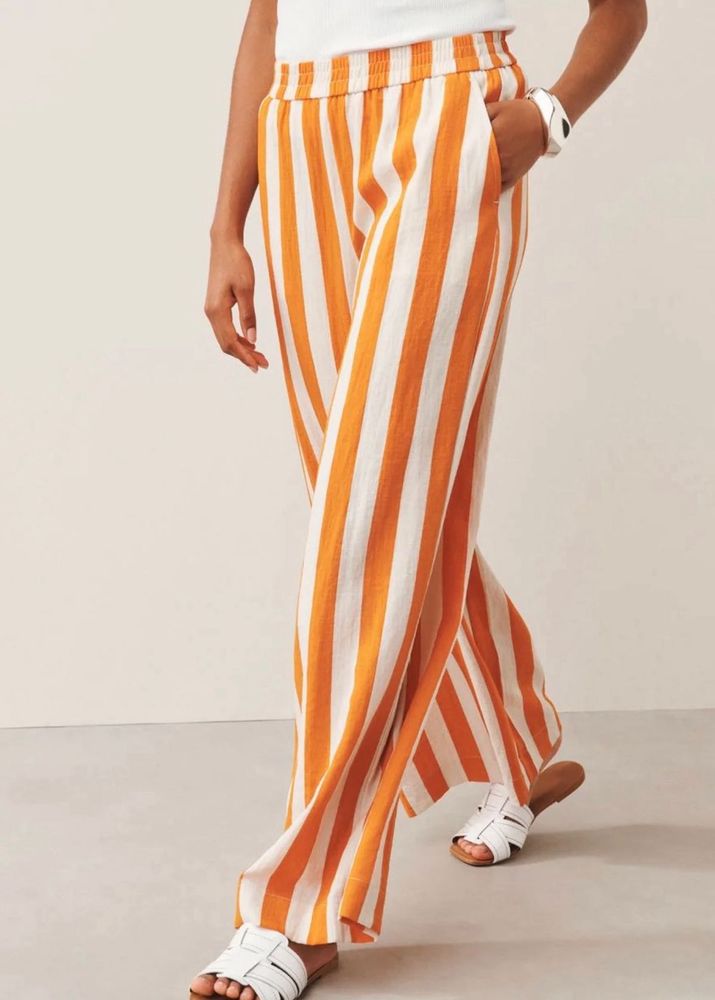 Striped Wide-Leg Pants