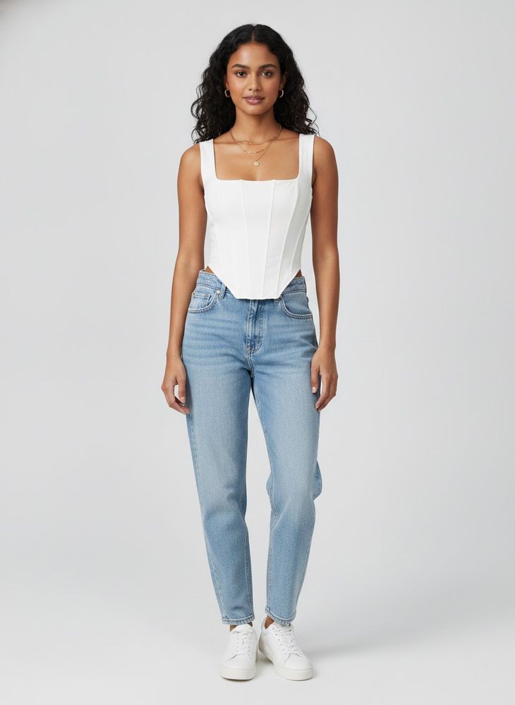Chic White Corset Top