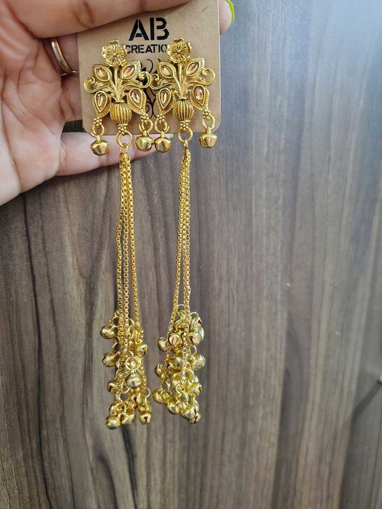 Trending Exquisite Gold Tone kashmiri Earrings