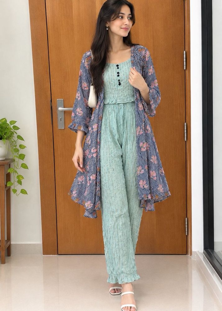 Stylish 3-Piece Ethnic Kurta Set