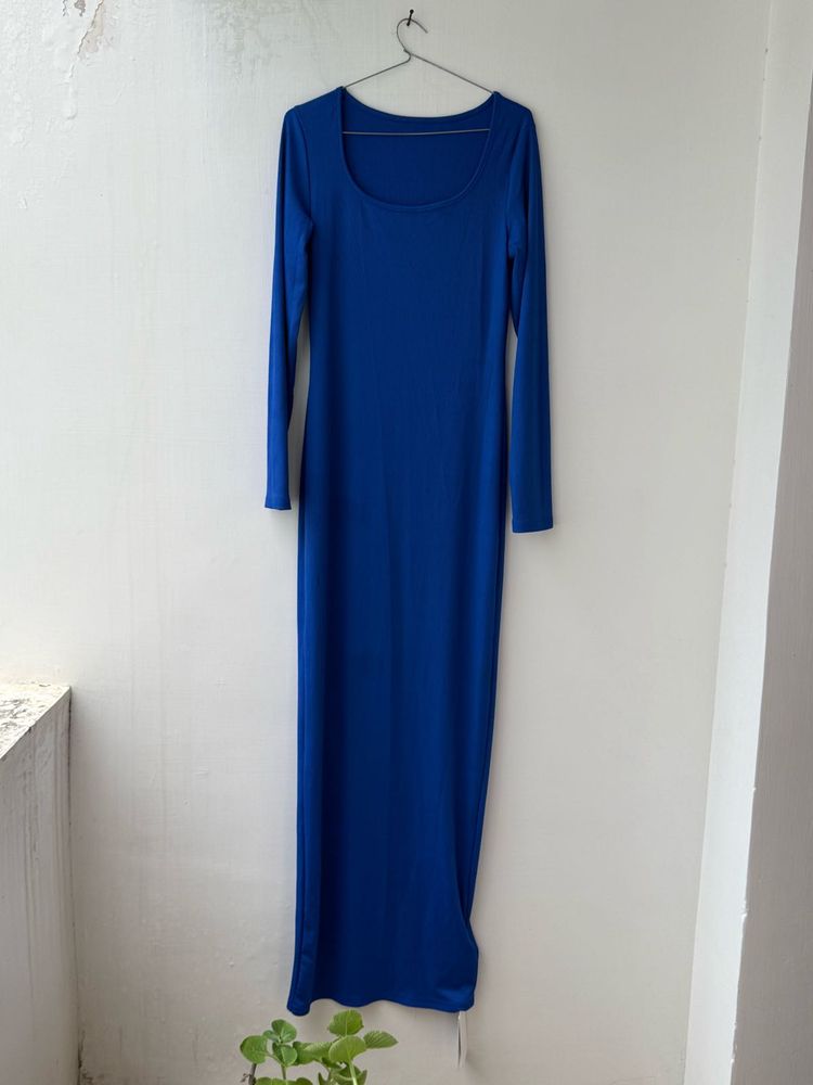 Sexy Cobalt Blue Maxi Dress
