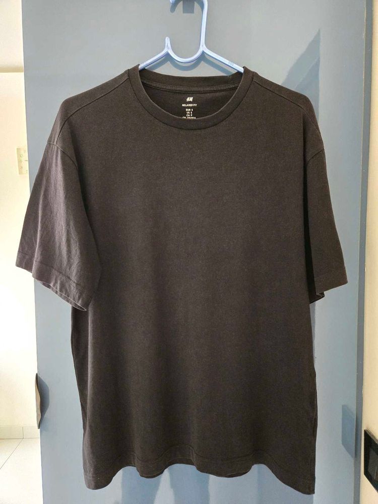 Men's H&amp;M Relaxed fit Black T-Shirt