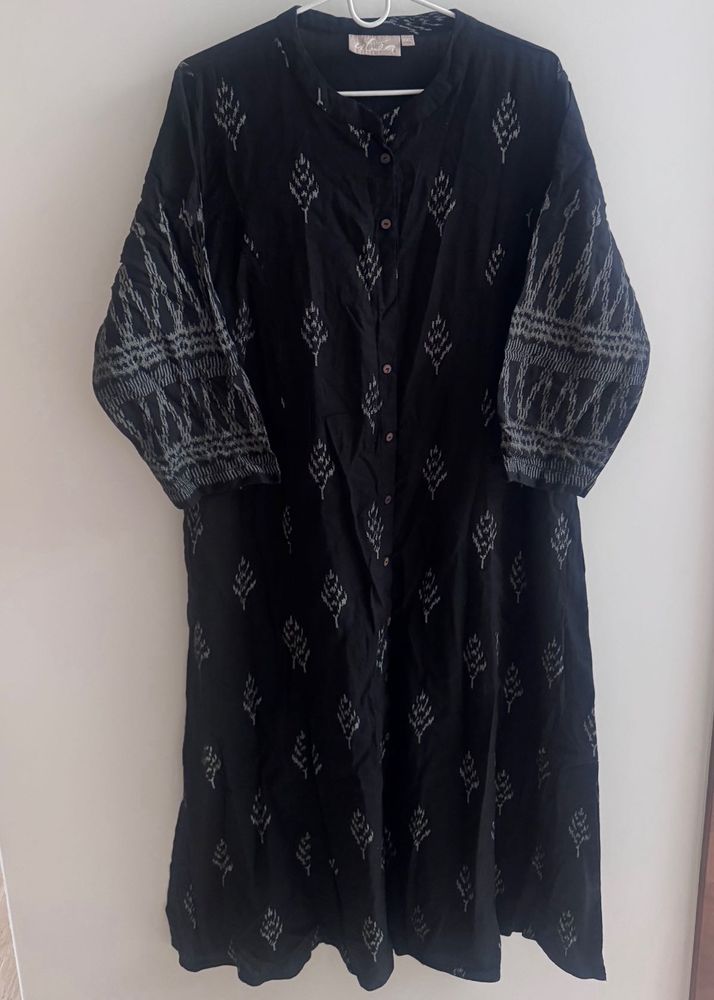 Black Printed Kurta