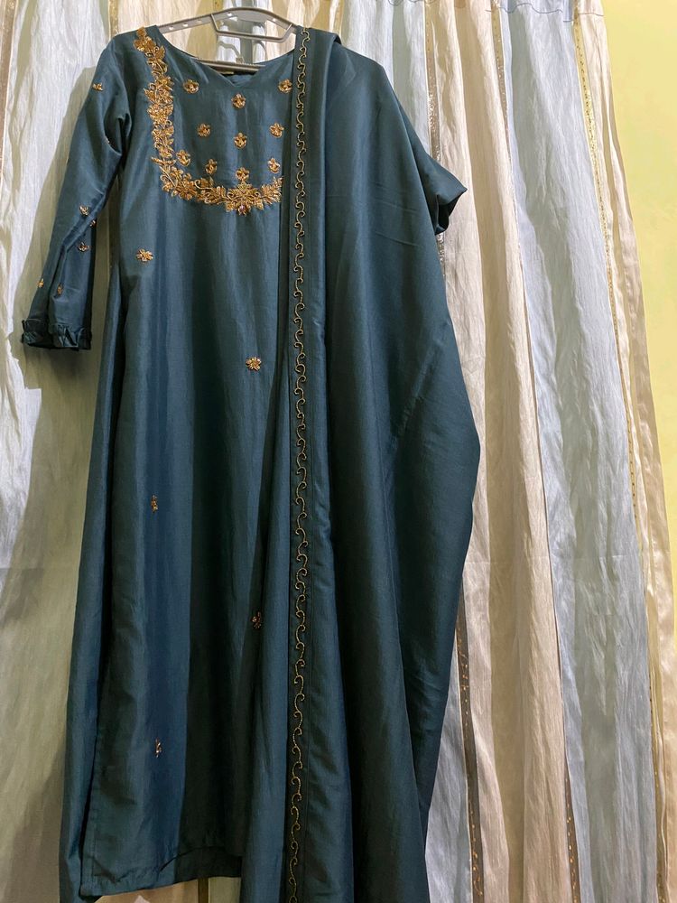 Sale🔥Rare Blue Colour Dupatta Set
