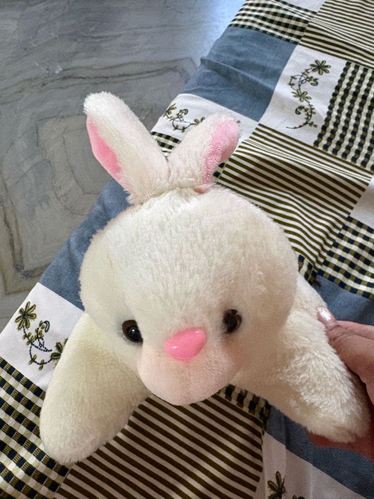 Cute White Bunny Plush Toy