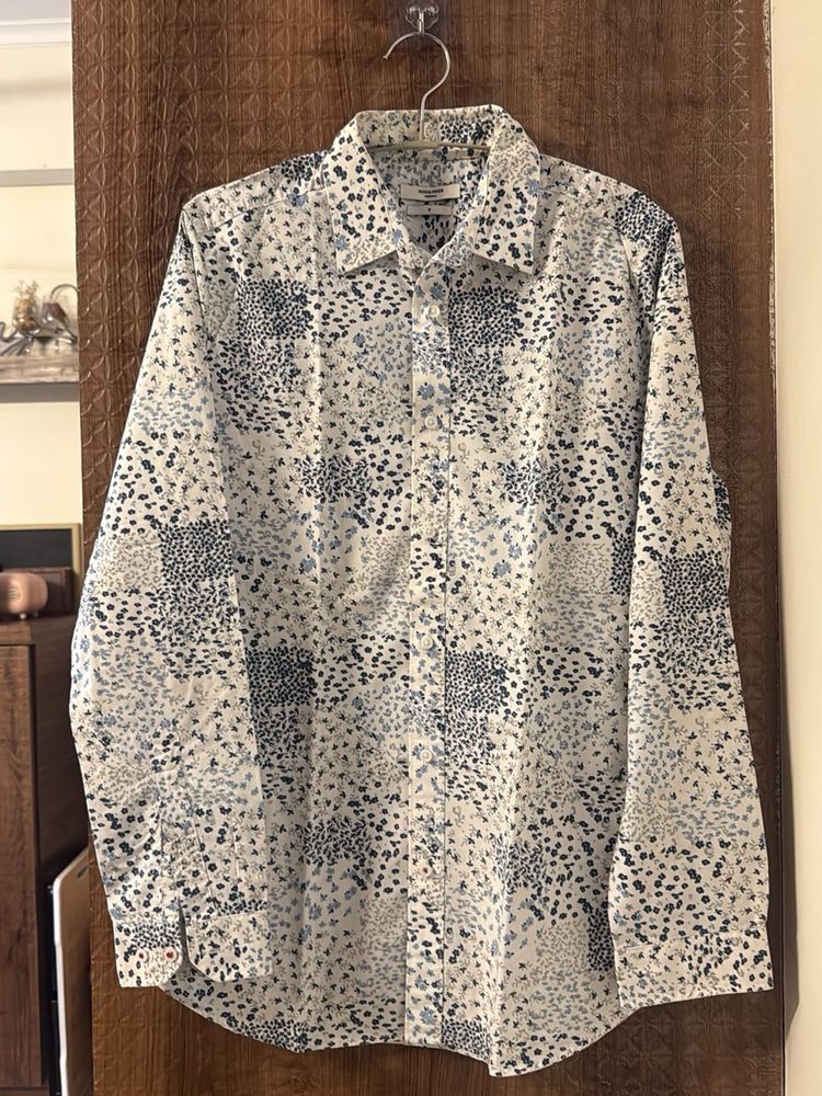 JACK AND JONES Men's Printed Long Sleeve Shirt