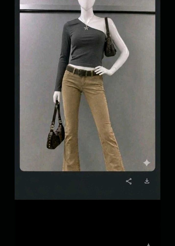 One-Shoulder Long Sleeve Top
