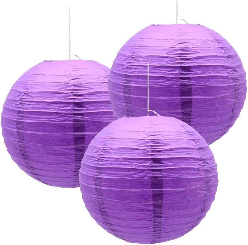 Diwali Celebrations Round Hanging Ball - Purple Pa