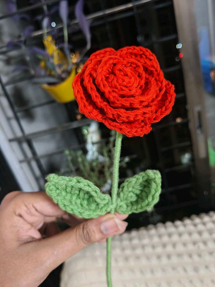 Beautiful Crochet Rose Flower
