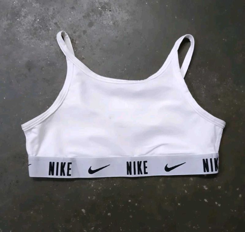 Nike White Sports Bra