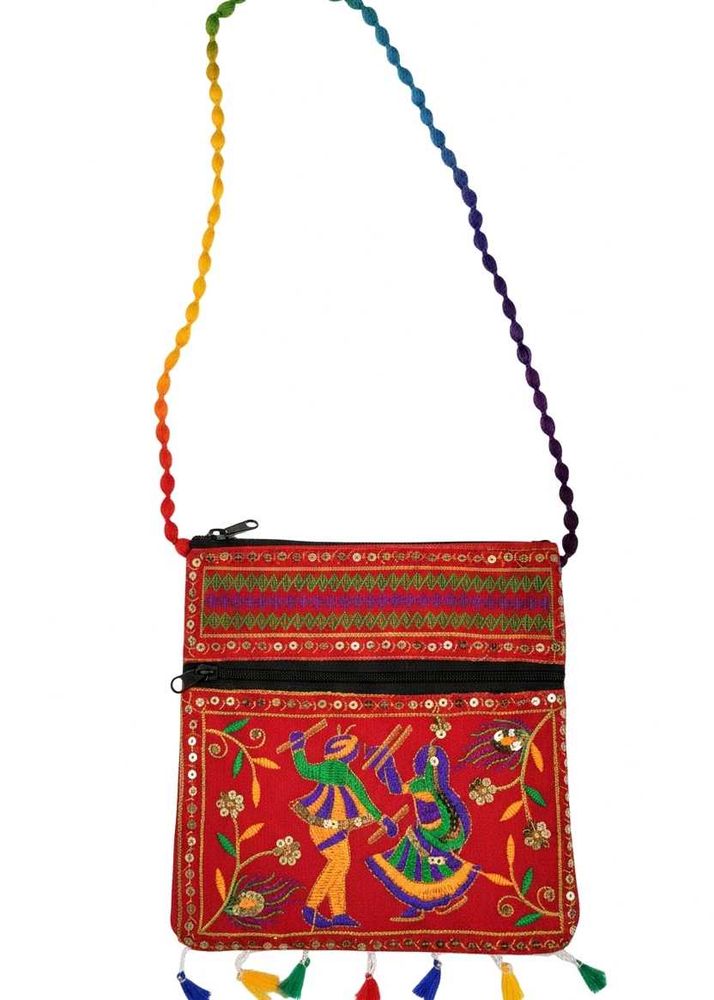 Embroidered Sling Bag