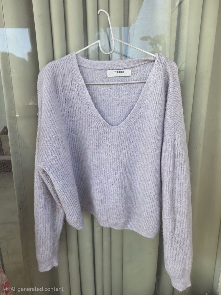 Studio V-Neck Knit Sweater