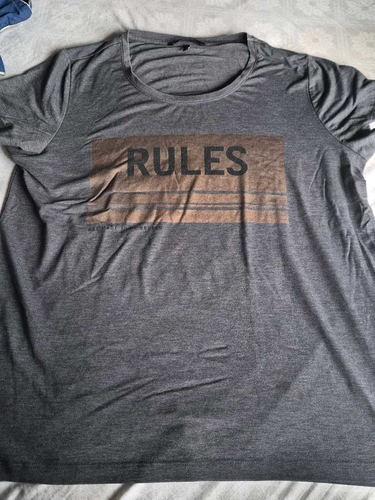 Vero moda Grey T-Shirt with "RULES" Print
