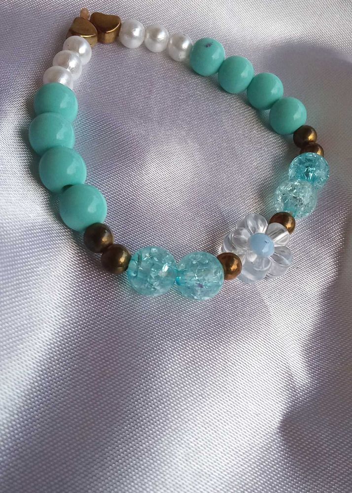 Beaded Bracelet - Turquoise, Pearl