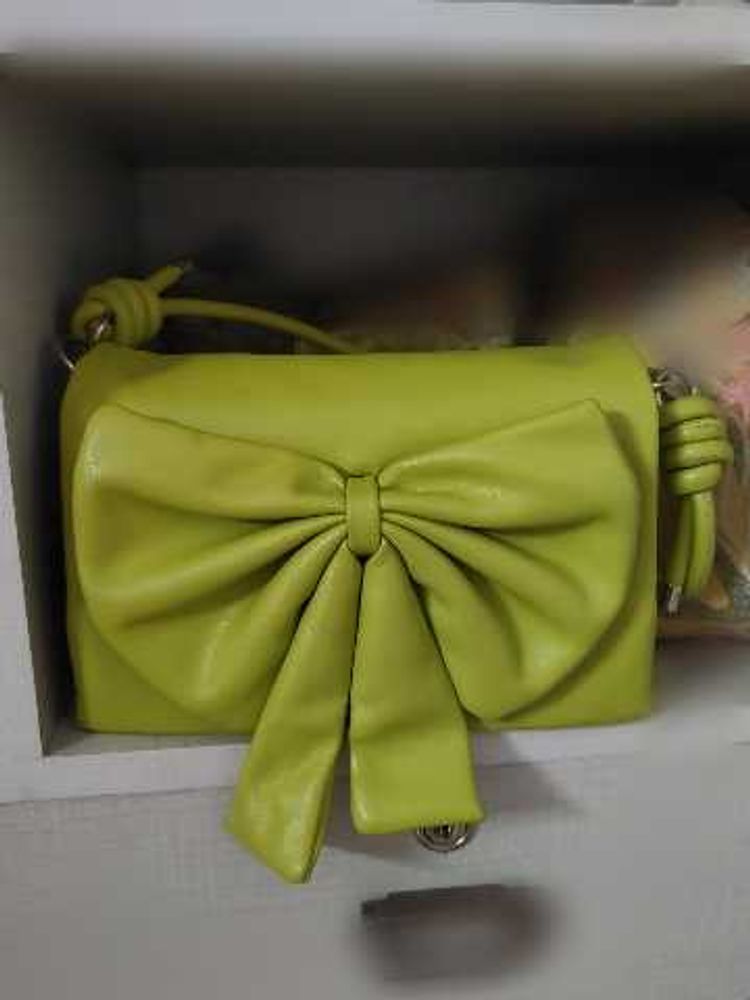 Lime Green Bow Clutch