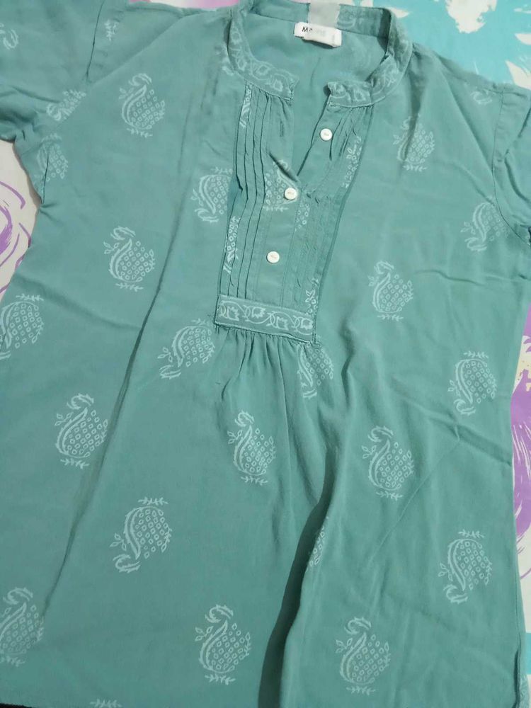 Light Blue Printed Kurta