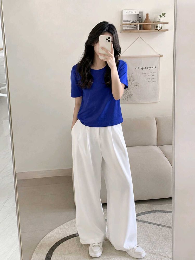 Royal Blue Puff Sleeve Top