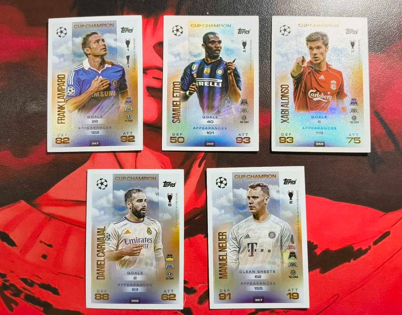🚨PRICE DROP ALERT 🚨🏆Topps all 5 Rare Cup Champi
