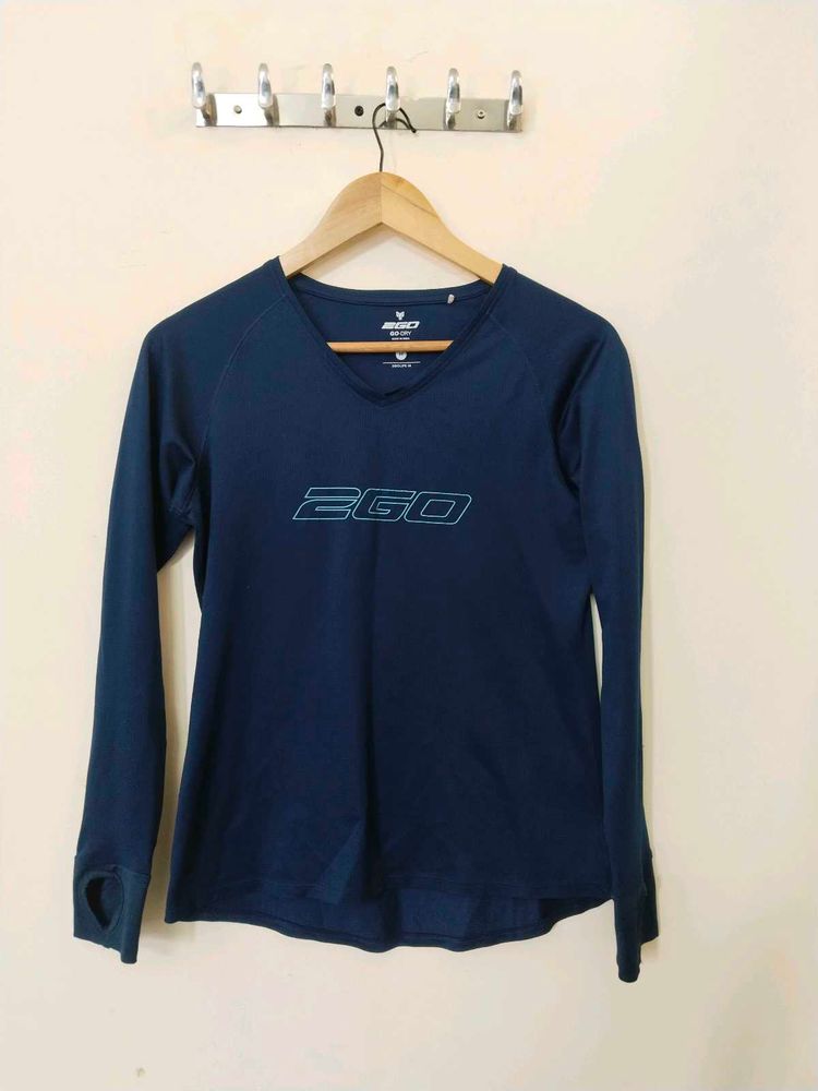2Go Navy Blue Gym Tee For Women Size M
