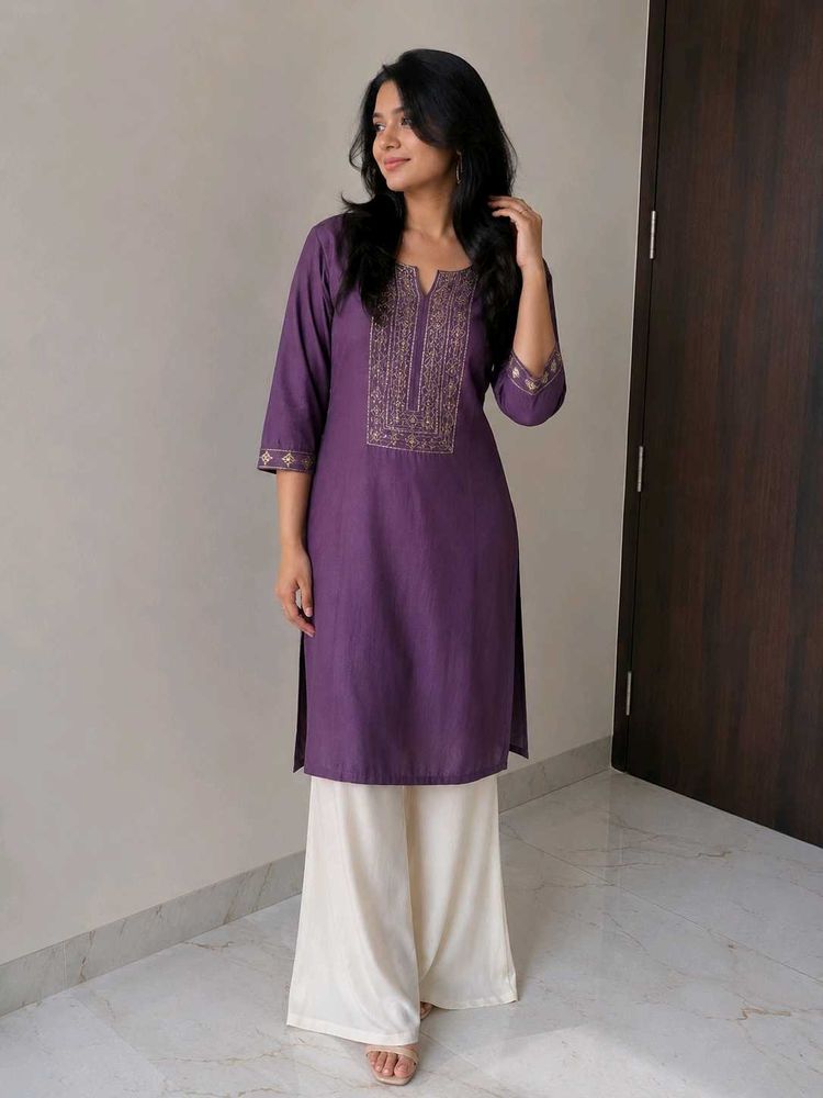 Elegant Purple Kurta