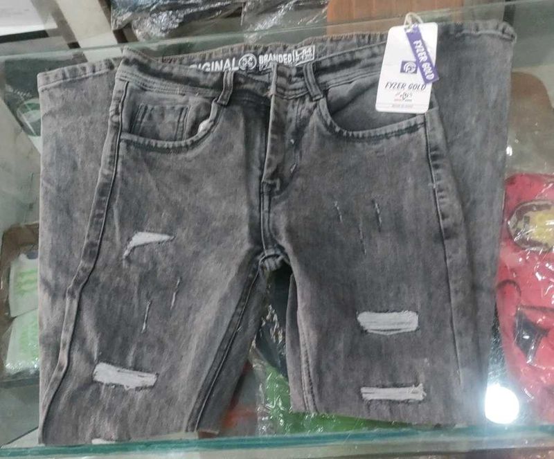 Fyzer Gold Distressed Jeans